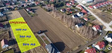 3 działki budowlane 900 m2, 924 m2, 1099 m2