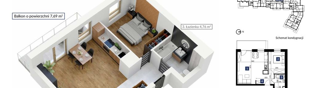 Funkcjonalne mieszkanie dla ciebie m-43
