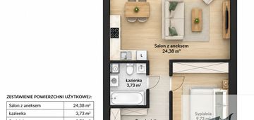 Nowe mieszkanie 2 pok. z balkonem 46m2