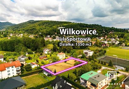 Płaska,prostokątna działka budowlana w wilkowicach