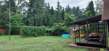Drewniany dom letniskowy na działce 1000 m², łosie