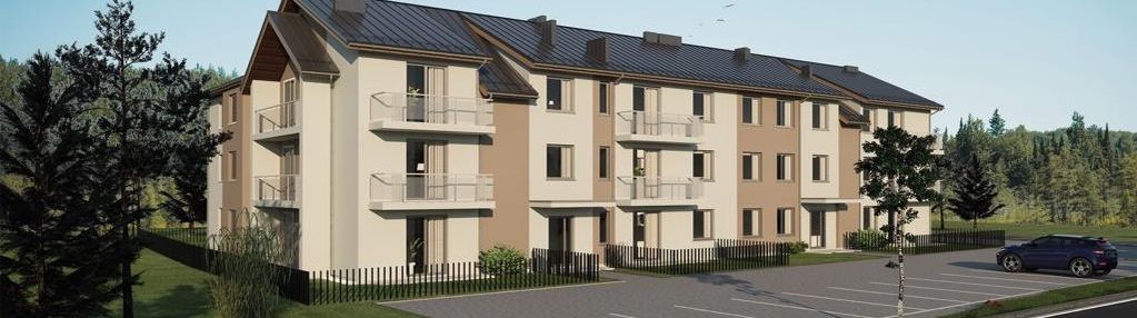 Nowe budownictwo w otoczeniu lasu