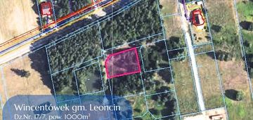 Działka budowlana 1000 m² przy lesie, wincentówek