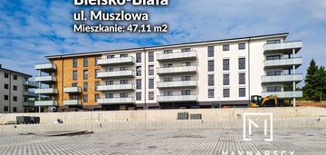 Mieszkanie 47m² z widokowym balkonem |ul. muszlowa