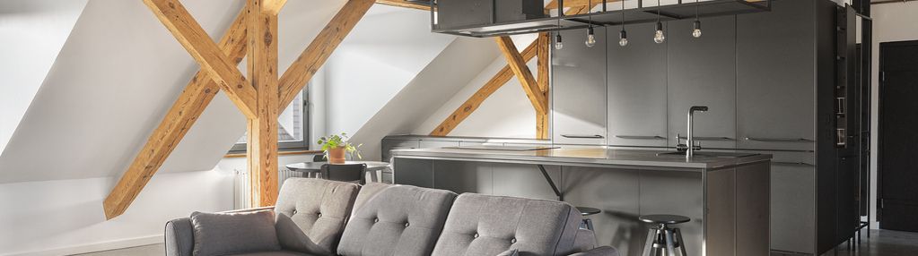 Loftowe poddasze z dużym tarasem, tuż przy arenie