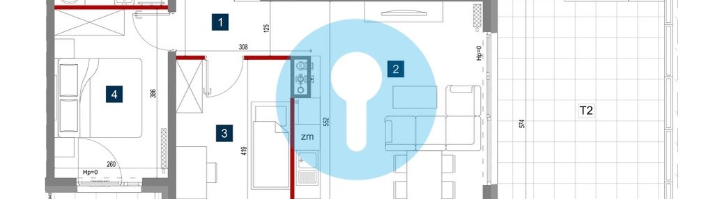 Na sprzedaż mieszkanie w stanie deweloperskim 55m2