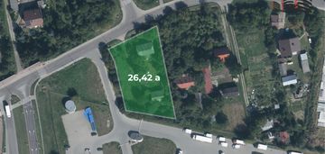 Działka pod usługi i produkcję, z domem, 26 ar