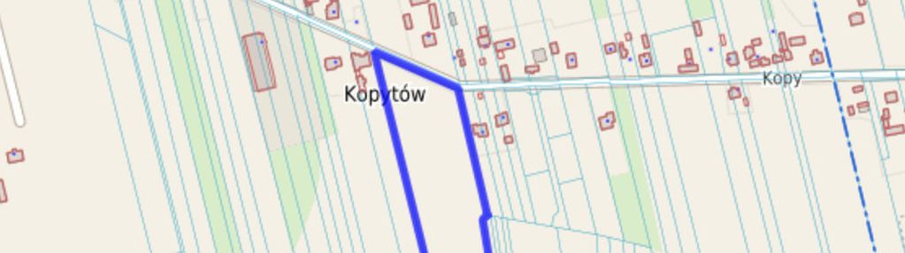Działka inwestycyjna kopytów, błonie [mpzp, media]