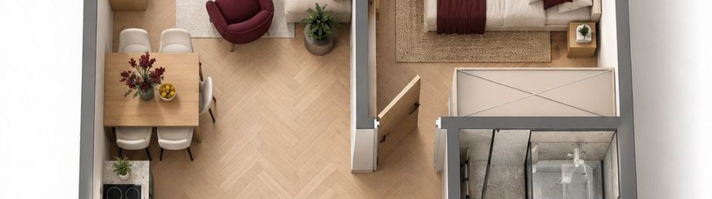 2 pokoje ciche i jasne | 40,29 m²|