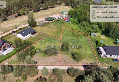 Działki 1385 m² i 1926 m² w leśnej otulinie z wz