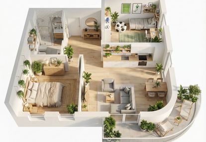 Bardzo jasne-ekspozycja południowa| 58,54 m²|3pok