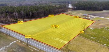 Działka inwestycyjny 2,6ha ,15km od autostrady a1