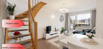 Mieszkanie dwupoziomowe  4-pokoje, balkon i garaż