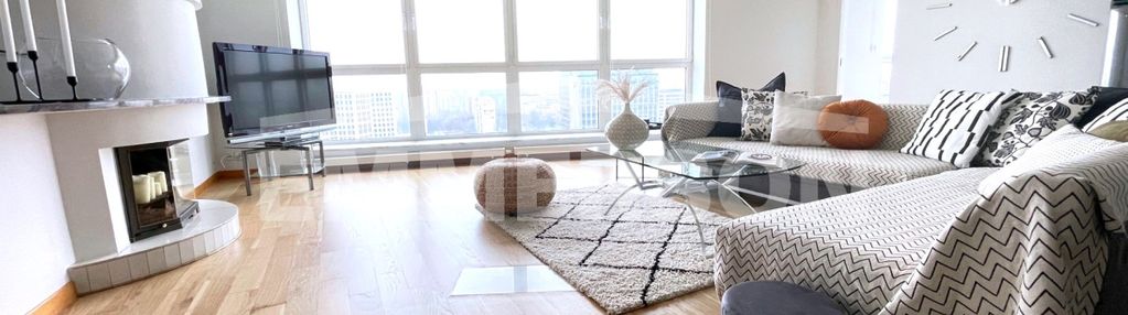 Dwupoziomowy penthouse, 4 pokoje, mokotów, meble
