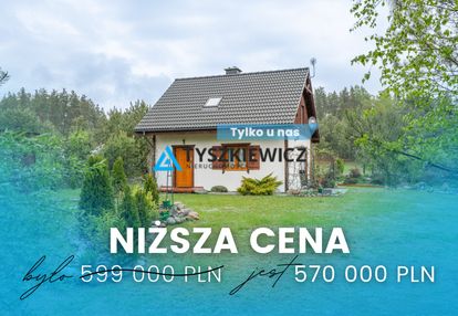 Urokliwy dom, otoczony drzewami, nad j.kamieniczno