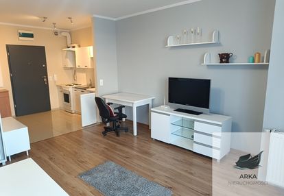 Umeblowana kawalerka z balkonem.