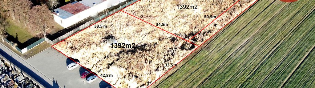 Działka pod zabudowę produkcyjno - magazynową.