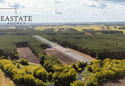Działka leśno rolna o powierzchni 1.35ha