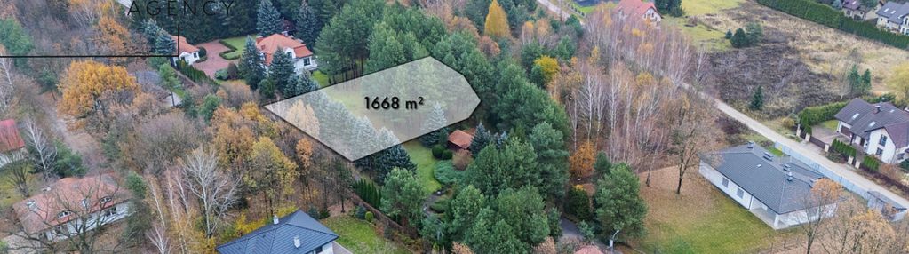 Działka budowlana, częściowo zalesiona, 1668 m2