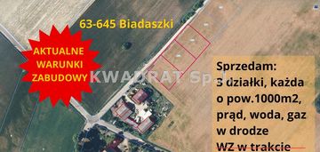 Atrakcyjne działki 63-645 biadaszki/kępno