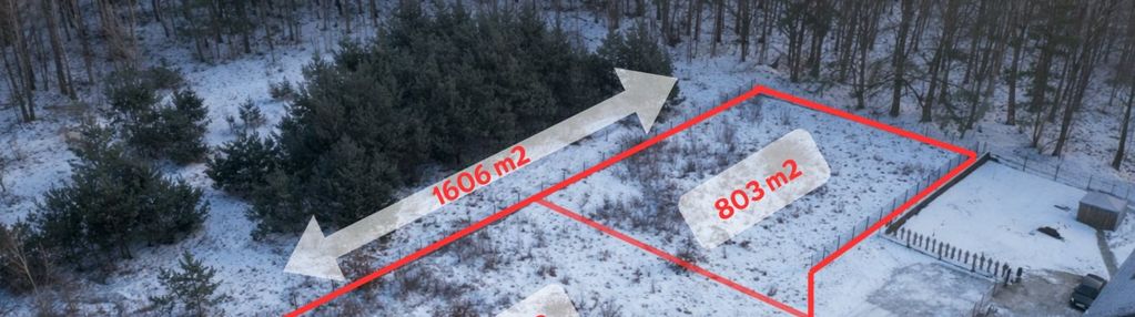 Maksymilianowo|1606 m²|mpzp|ściana lasu|ogrodzona