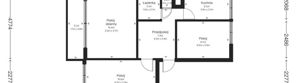 Radogoszcz zachód | 52 m² | 3 pokoje | duży balkon