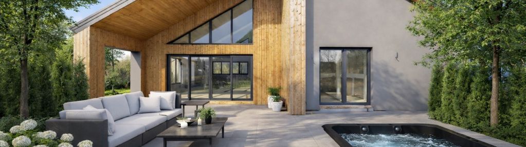 Dom typu stodoła|duże przeszklenia|blisko warszawy