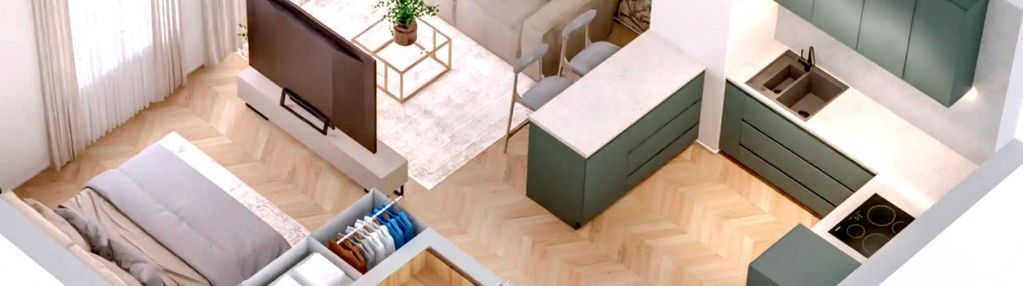 Kawalerka z wydzieloną sypialnią ‼️