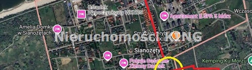 Działka nad morzem -800 m od plaży - sianożęty -