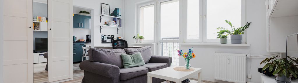 Przestronna kawalerka z osobną kuchnią