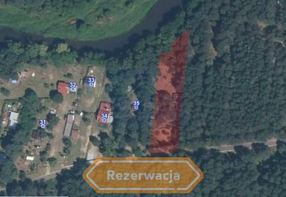 Działka rekreacyjna z domkiem letniskowym i rzeką