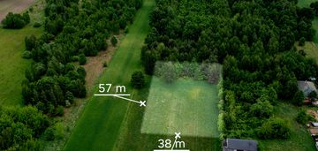 Działka budowlana w nowych mostkach 2182 m2.