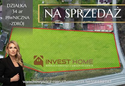 Działka budowlana -piwniczna zdrój 34 ar