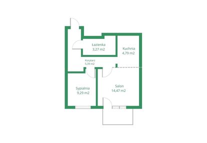 Dwu pokojowe mieszkanie do własnej aranżacji