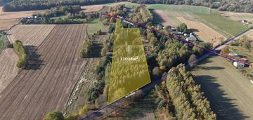 Duża zadrzewiona działka nieopodal wkry.