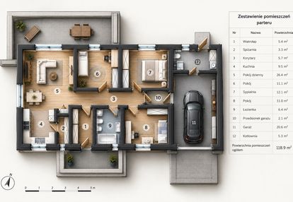 Dom parterowy przy jeziorze kusowo 125m2|dobrcz