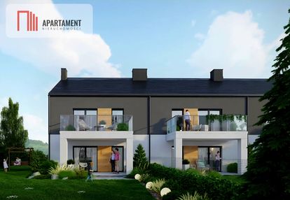 Bliźniak: parter z ogrodem i piętro z poddaszem