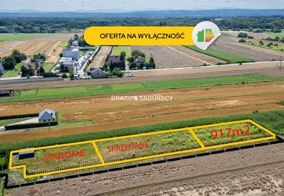 Ogrodzona działka 917m2 glinik