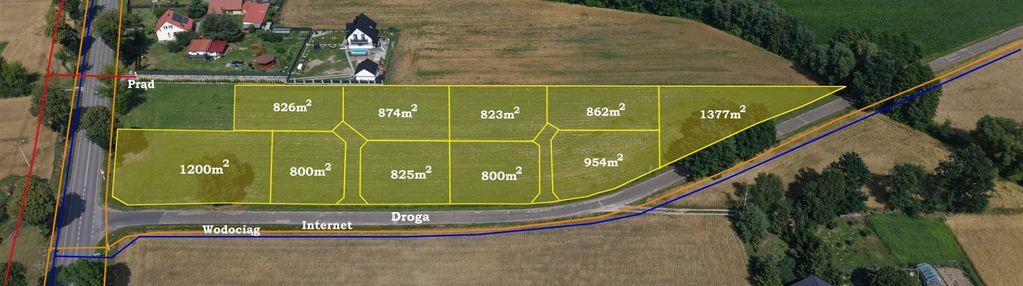 Miejscowy plan zagospod. , media, dojazd asfaltem