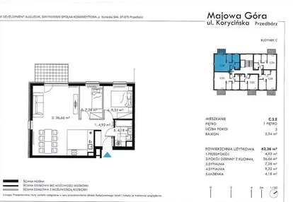 NOWE Mieszkanie 3pokojowe 62m2 Osiedle Majowa Góra