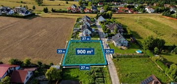 Działka 900 m² z wz i mediami, kajkowo