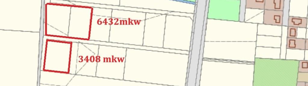 Działki przemysłowe 6432 mkw oraz 3308 mkw