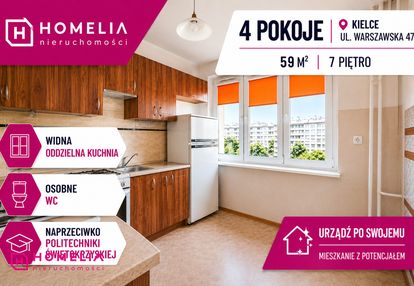 Warszawska 47 - 4 pokoje - oddzielna kuchnia