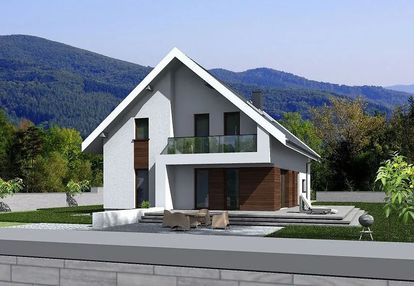 Działka pod lasem z rozpoczętą budową