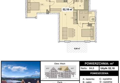 Inwestycja w stanie deweloperskim - 52,18 m2