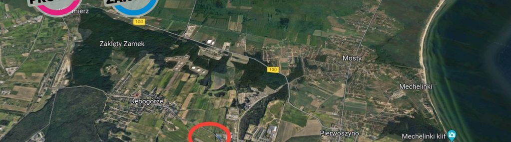 1 hektar (2 działki) w dębogórzu gm. kosakowo