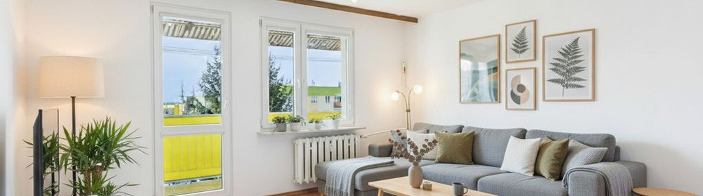 Przestronne mieszkanie 61m² z balkonem w łęcznej