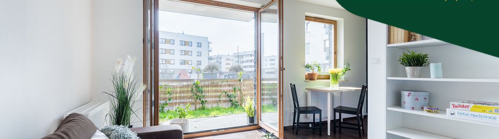 Mieszkanie z ogródkiem na nowoczesnym osiedlu moko