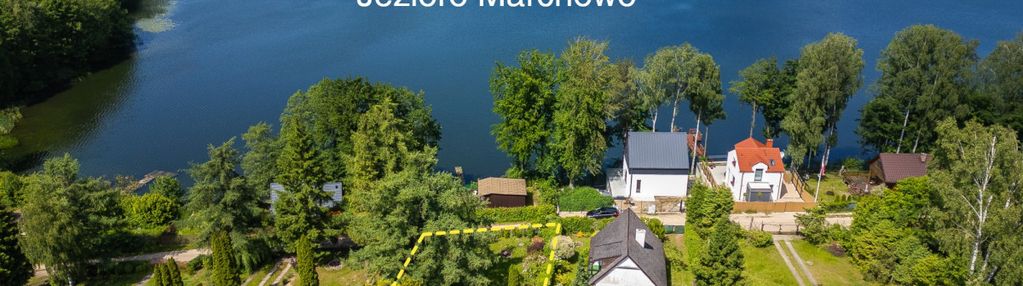 Malownicza działka z domkami nad samym jeziorem