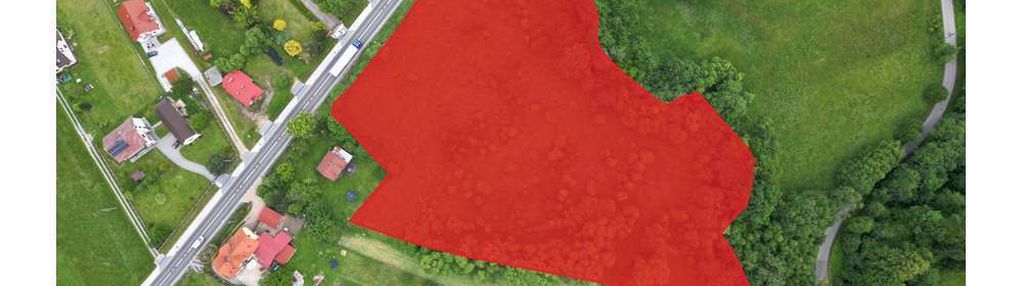 Działka usługowa przy drodze w gilowicach